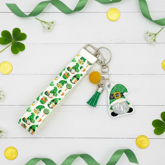 St. Patrick’s Day Gnome Keychain and Wristlet