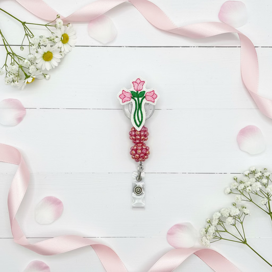 Tulip Cross Badge Reel