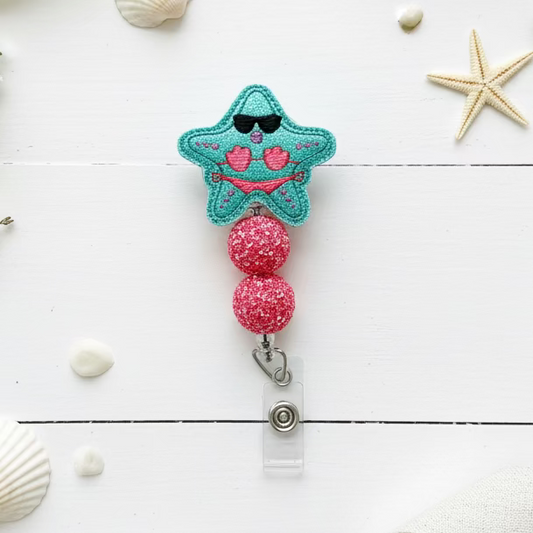 Bikini Star Fish Badge Reel