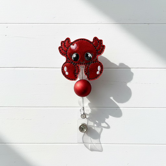 Red Crab Badge Reel