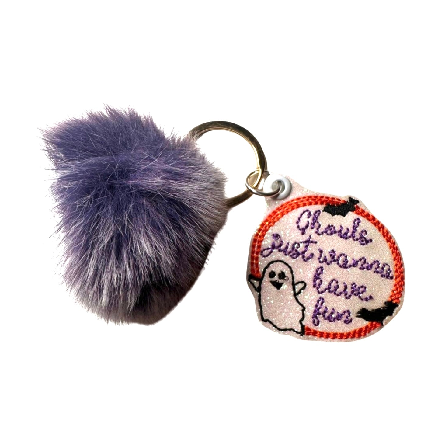 Ghouls Just Wanna Have Fun Pom Pom Keychain