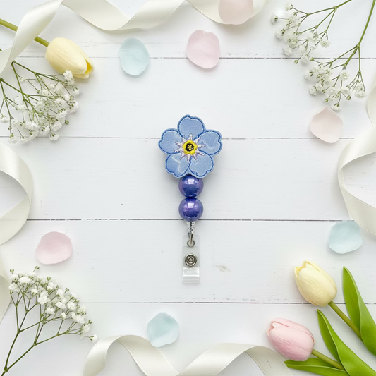 Morning Glory Flower Badge Reel