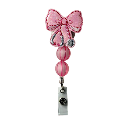 Bow Stethoscope Badge Reel