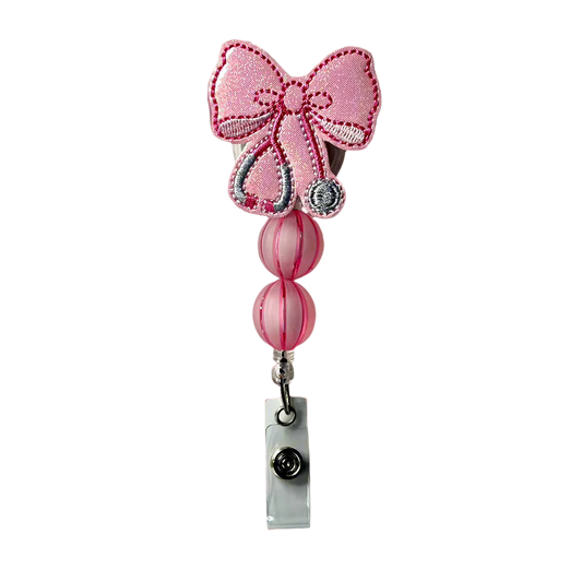 Bow Stethoscope Badge Reel