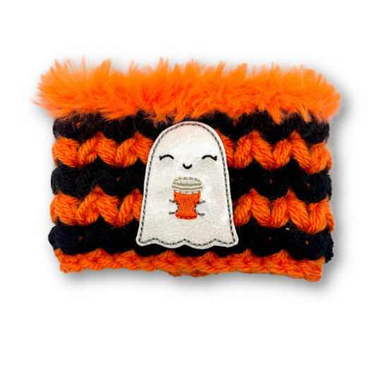 Happy ghost coffee cozy