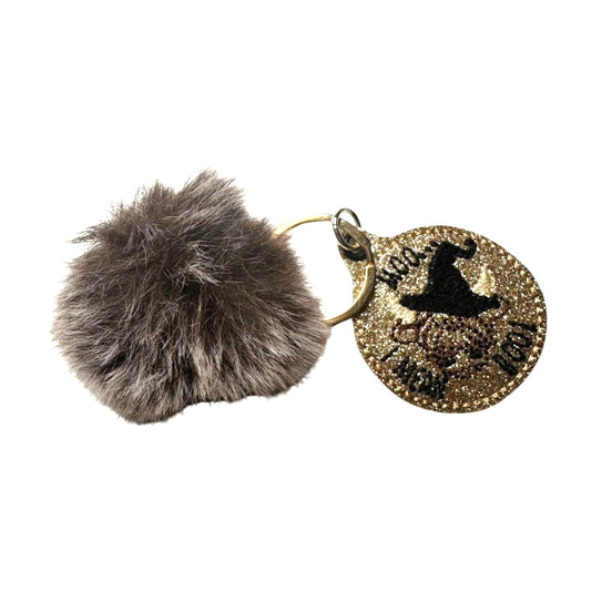 Moo I mean Boo Pom Pom Keychain