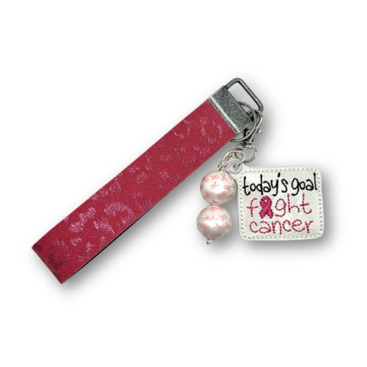 Fight Cancer Keychain and Wristlet