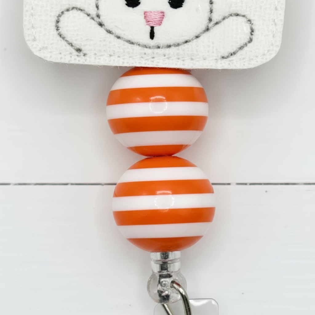 Bunny with Carrots Badge Reel