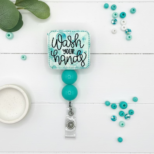 Wash Your Hands Badge Reel