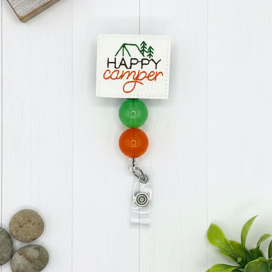 Happy Camper Badge Reel