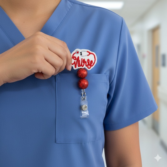 Nurse Stethoscope Badge Reel