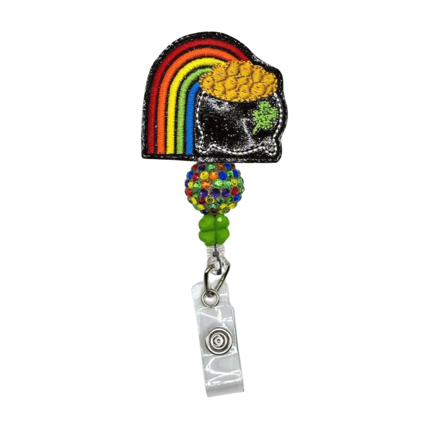 Pot of Gold Rainbow Badge Reel