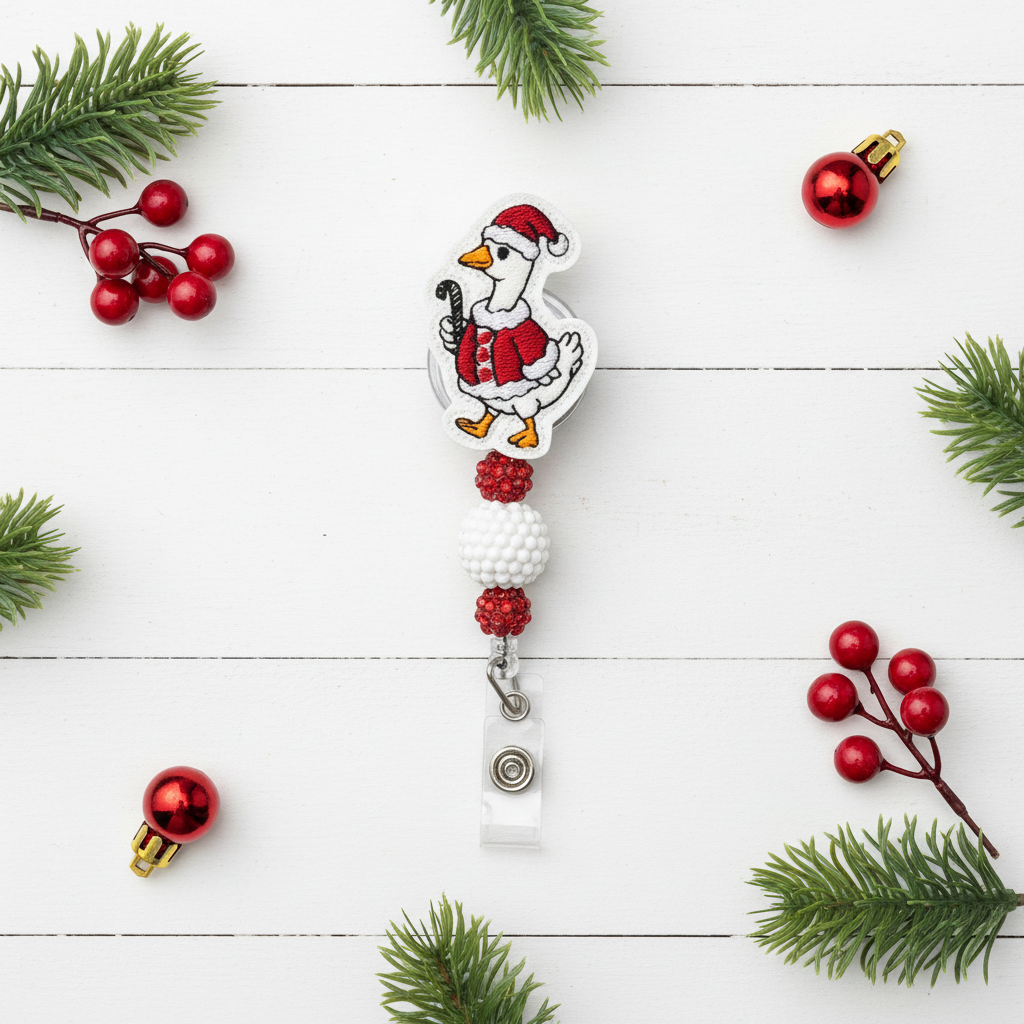 Santa Goose Badge Reel