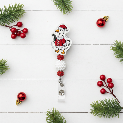 Santa Goose Badge Reel