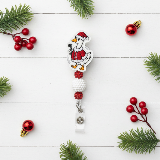 Santa Goose Badge Reel