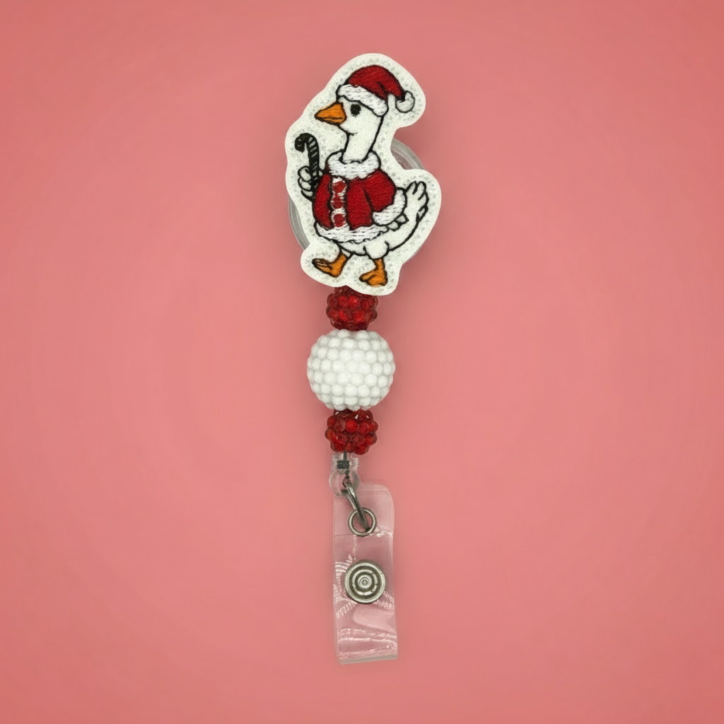 Santa Goose Badge Reel