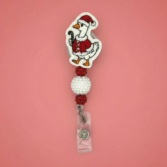 Santa Goose Badge Reel
