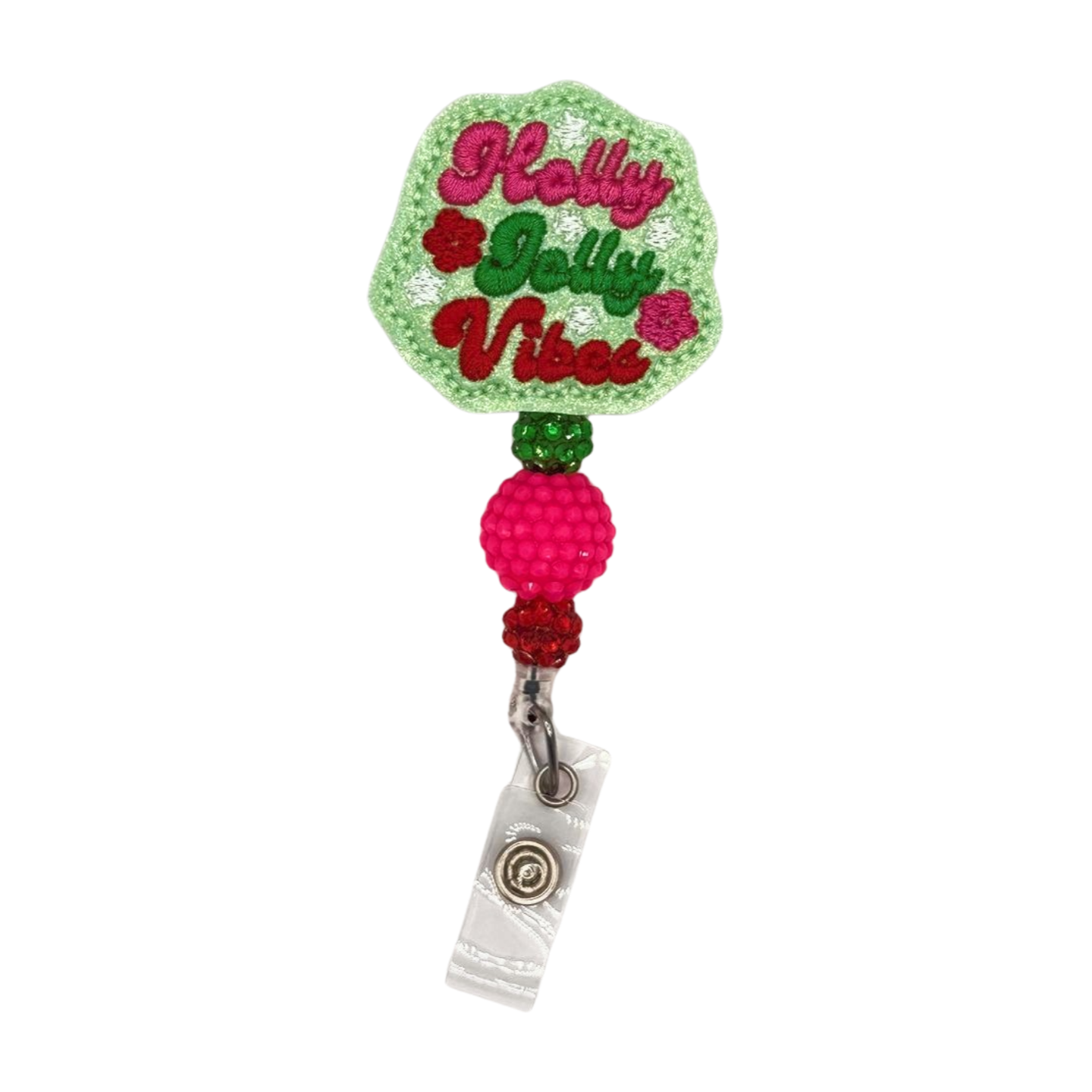 Holly Jolly Vibes Badge Reel