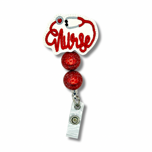 Nurse Stethoscope Badge Reel