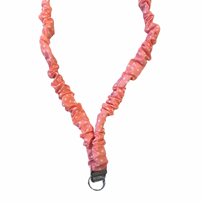 Pink Star Scrunchie Lanyard