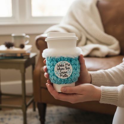 Wake Me When The Snow Melts Coffee Cozy