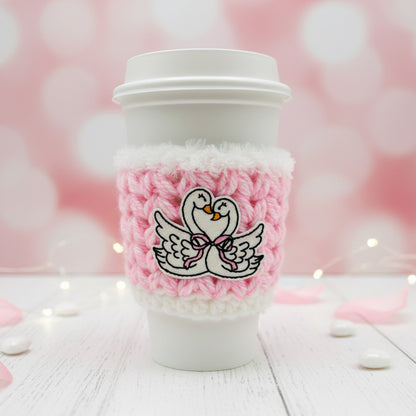 Love Swans Coffee Cozy