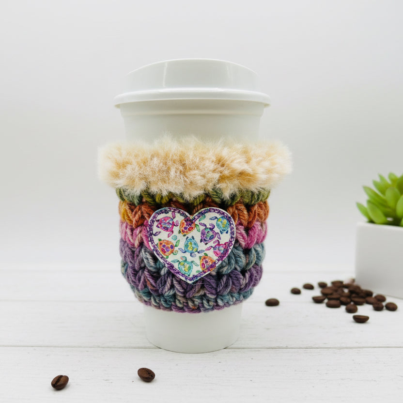 Turtle Heart Coffee Cozy