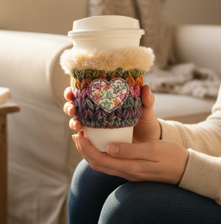 Turtle Heart Coffee Cozy