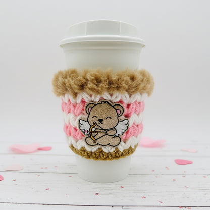 Bear Cupid Coffee Cozy