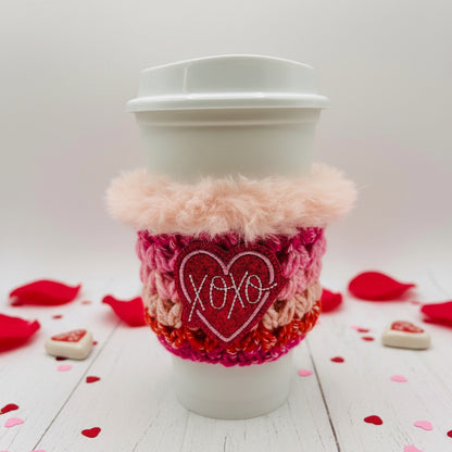XOXO Heart Coffee Cozy