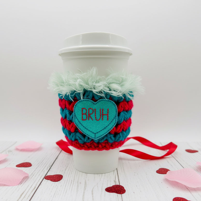 Bruh Heart Coffee Cozy
