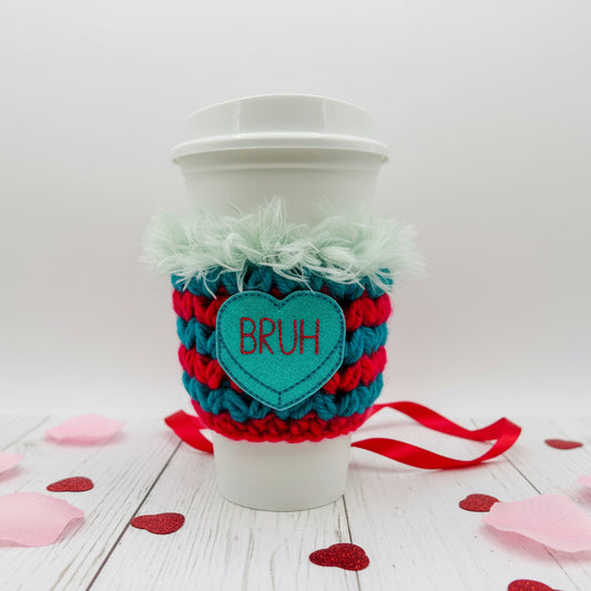Bruh Heart Coffee Cozy