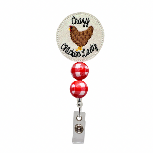 Crazy Chicken Lady Badge Reel