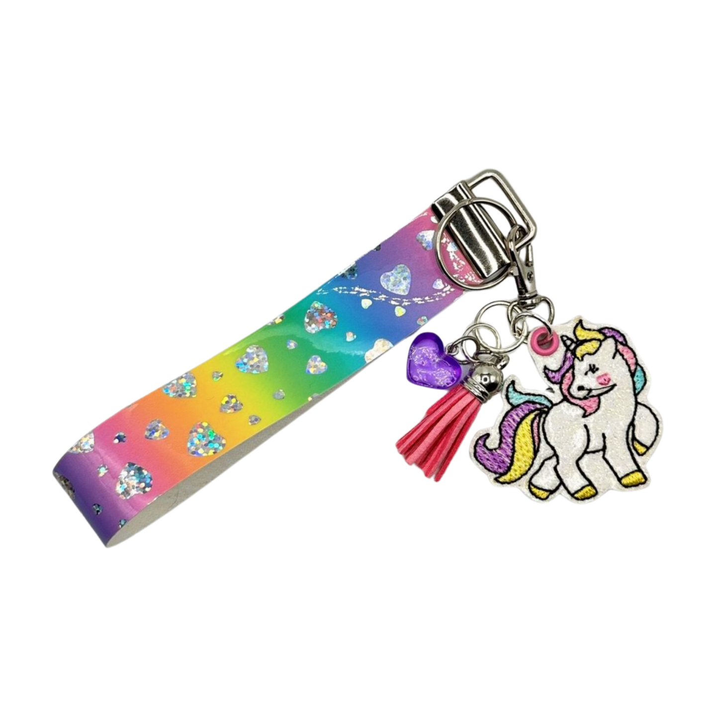 Pastel Unicorn Keychain and Wristlet