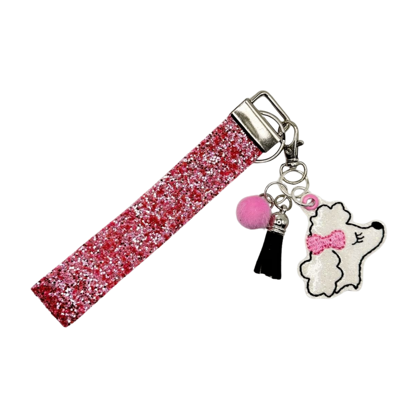 Poodle Head Keychain and Wristlet