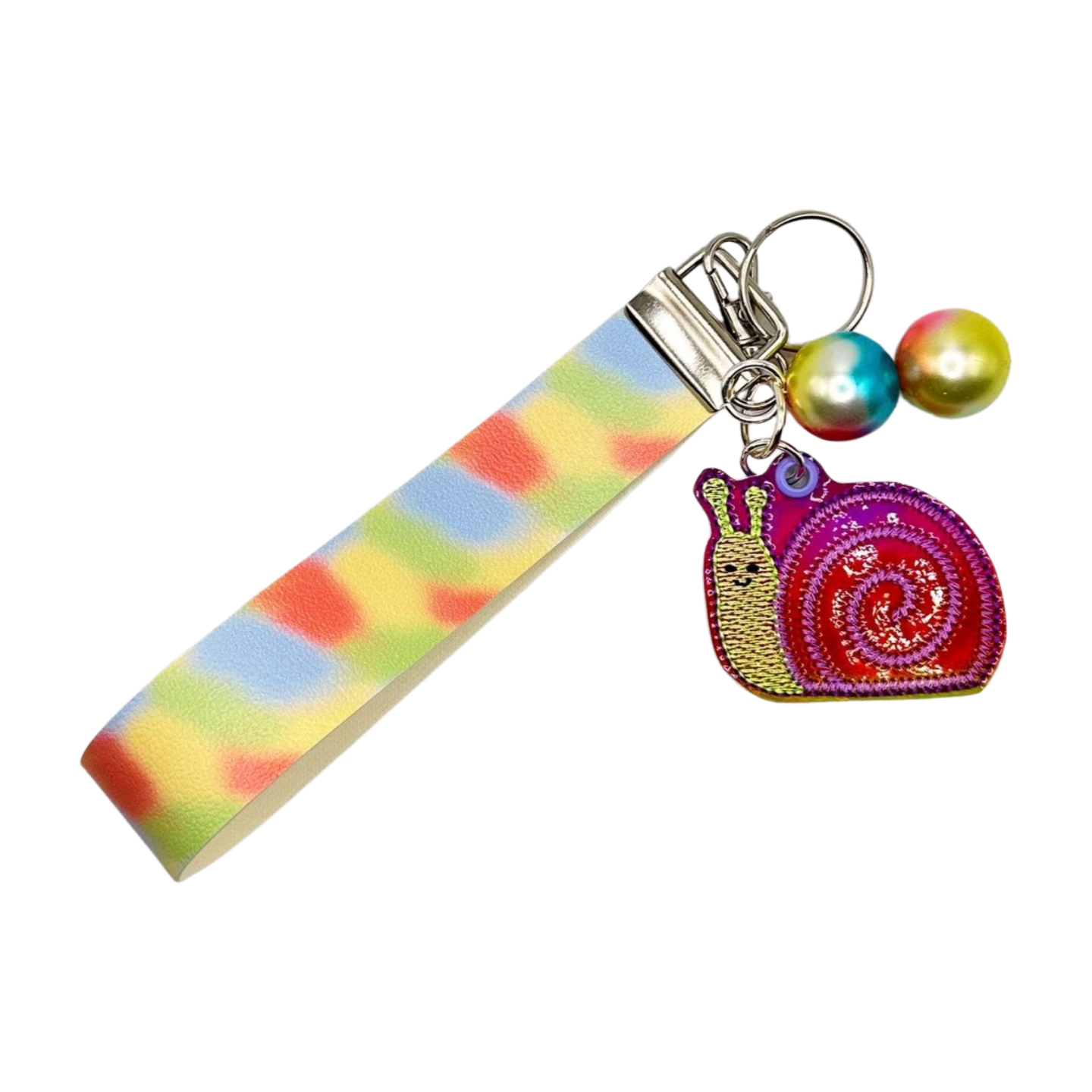 Rainbow Snail Keychain and Wristlet