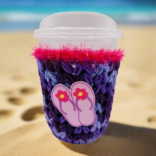 Purple Flip Flop Cup Cozy