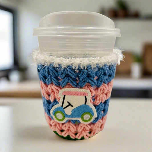 Pastel Golf Cart Cup Cozy