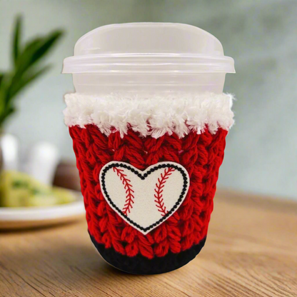 Baseball Heart Cup Cozy
