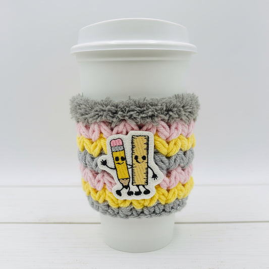 Pencil and Ruler Coffee Cozy