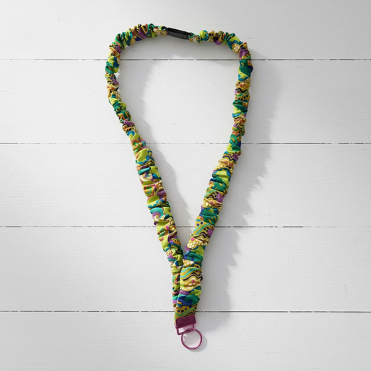 Yellow Psychedelic Scrunchie Lanyard