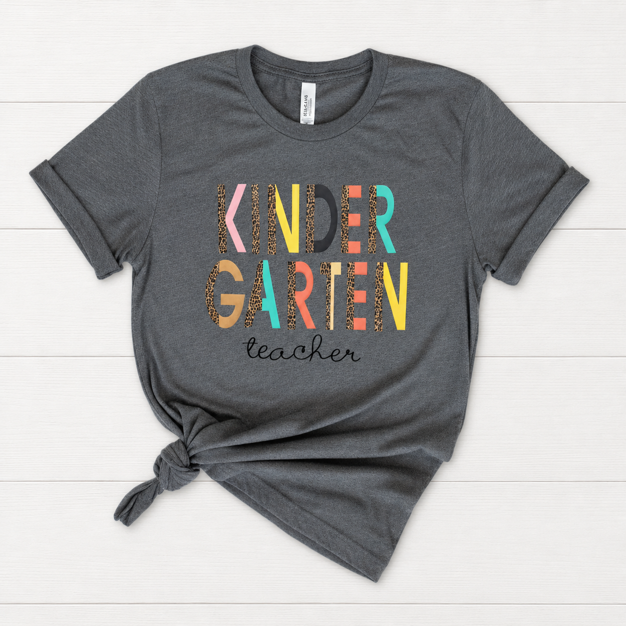 Leopard Kindergarten Teacher T-Shirt