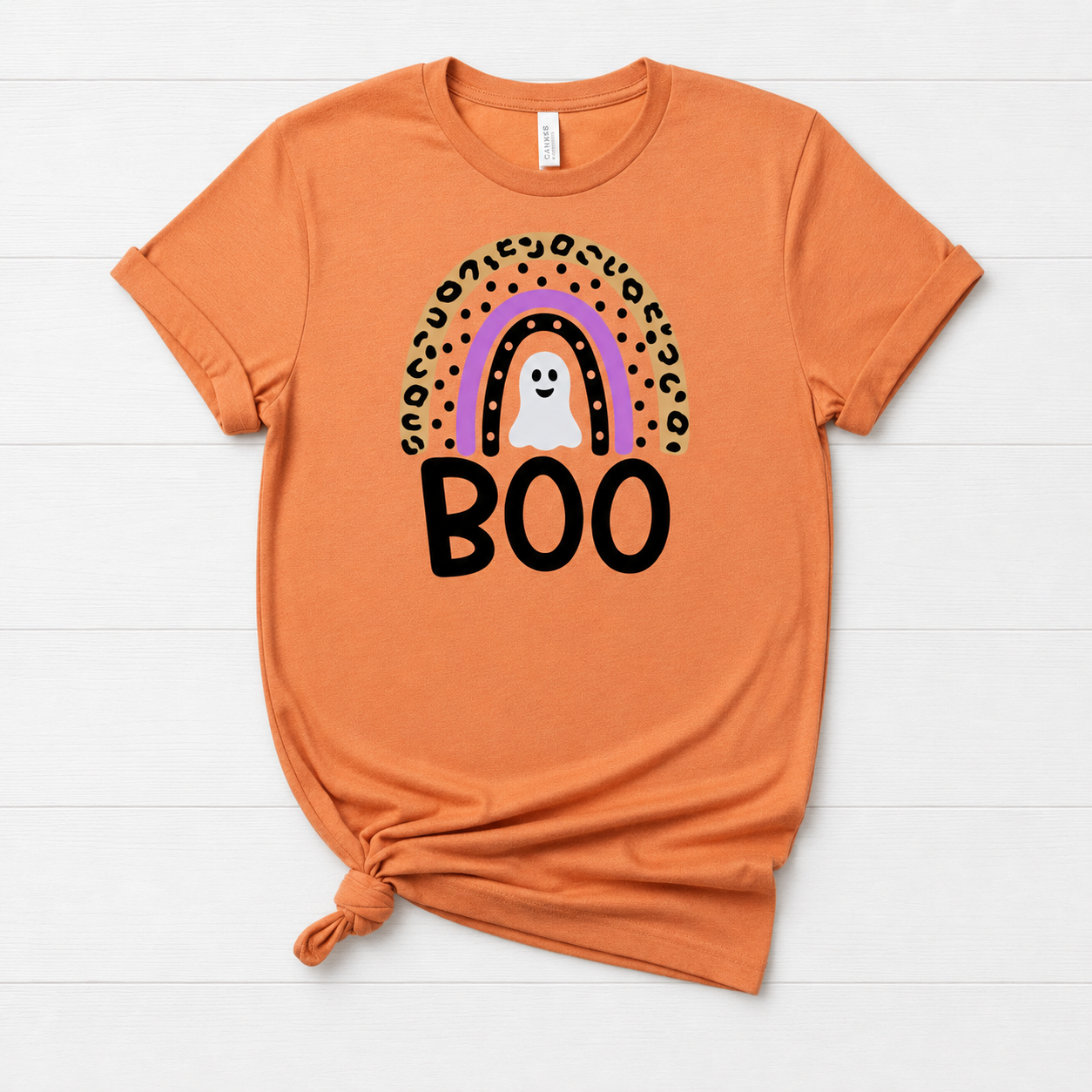 Orange Halloween Rainbow Ghost Shirt