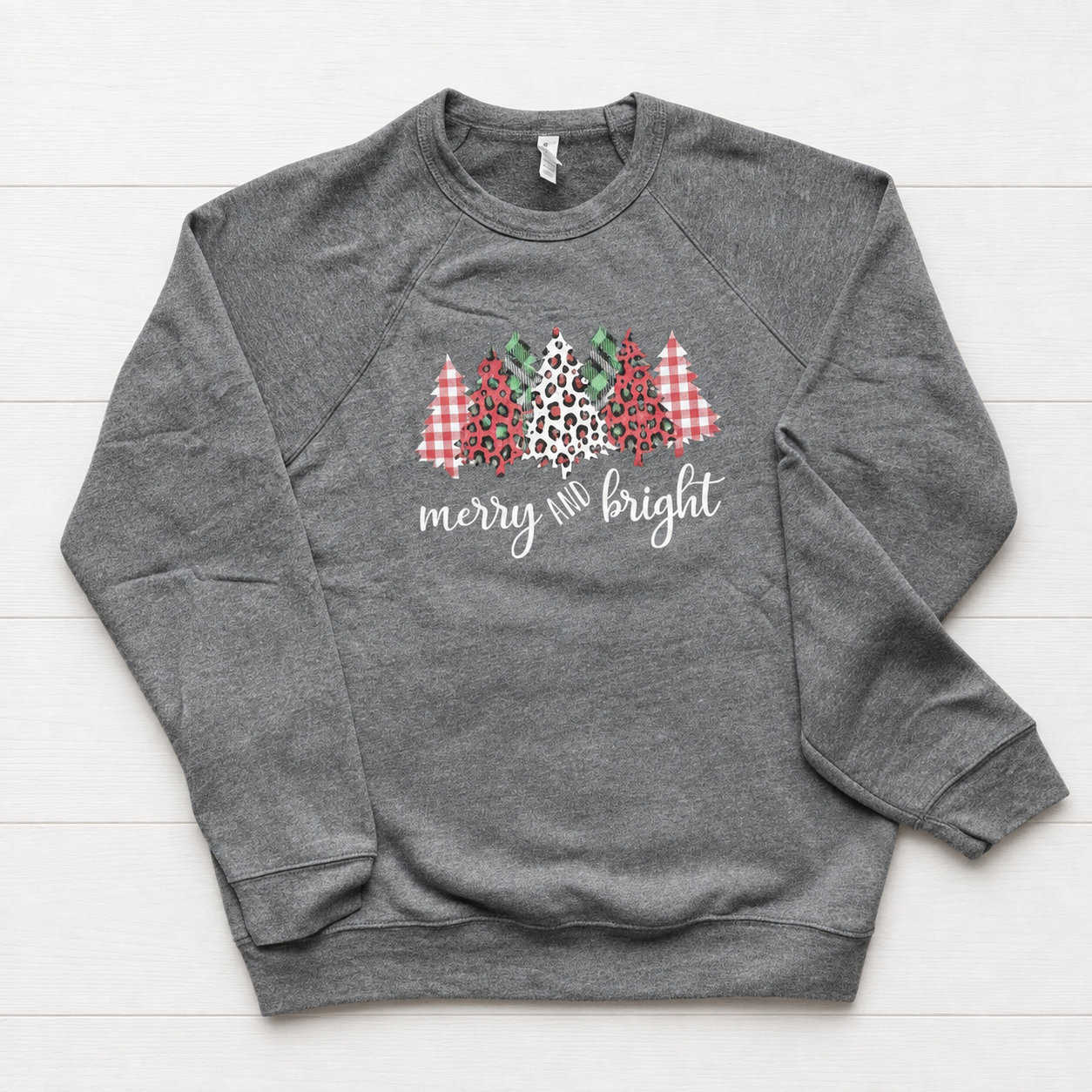 Merry and bright Christmas tree sweatshirt