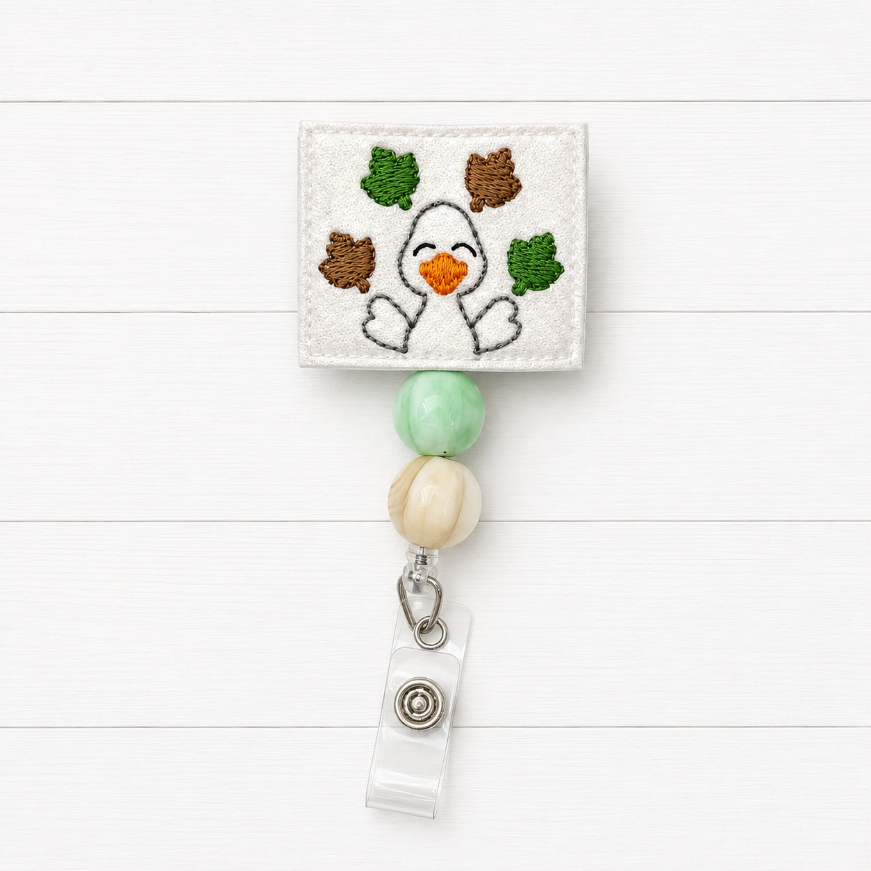 Happy Leaf Goose Badge Reel