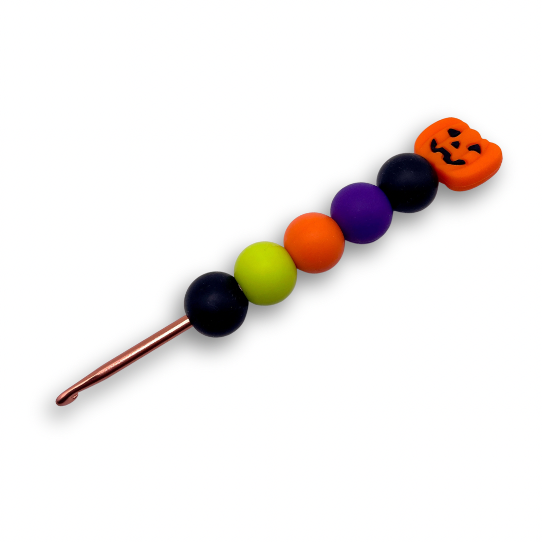Orange jack-o’-lantern Crochet Hook