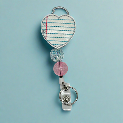 Notebook Heart Badge Reel