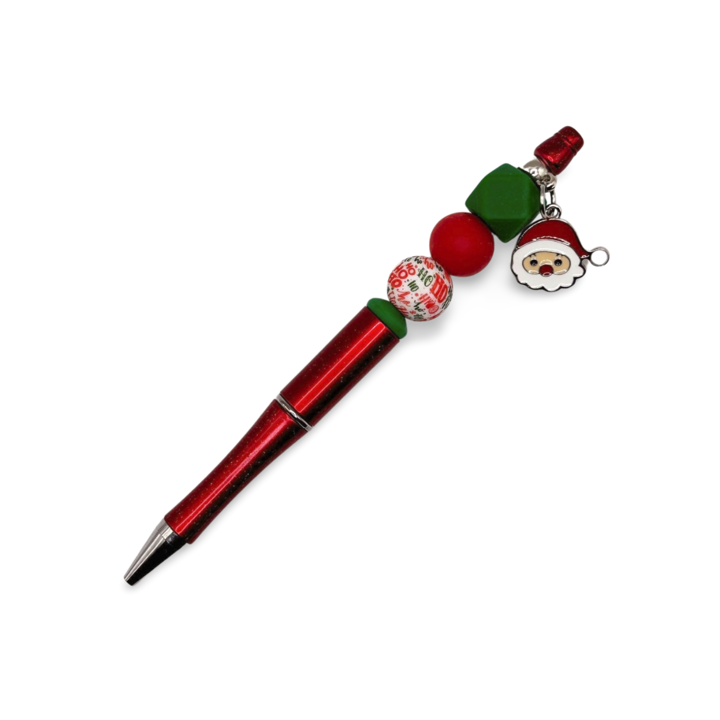 Santa Charm Beaded Pen