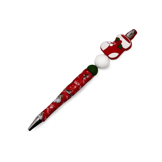 Christmas Stocking Beaded Pen