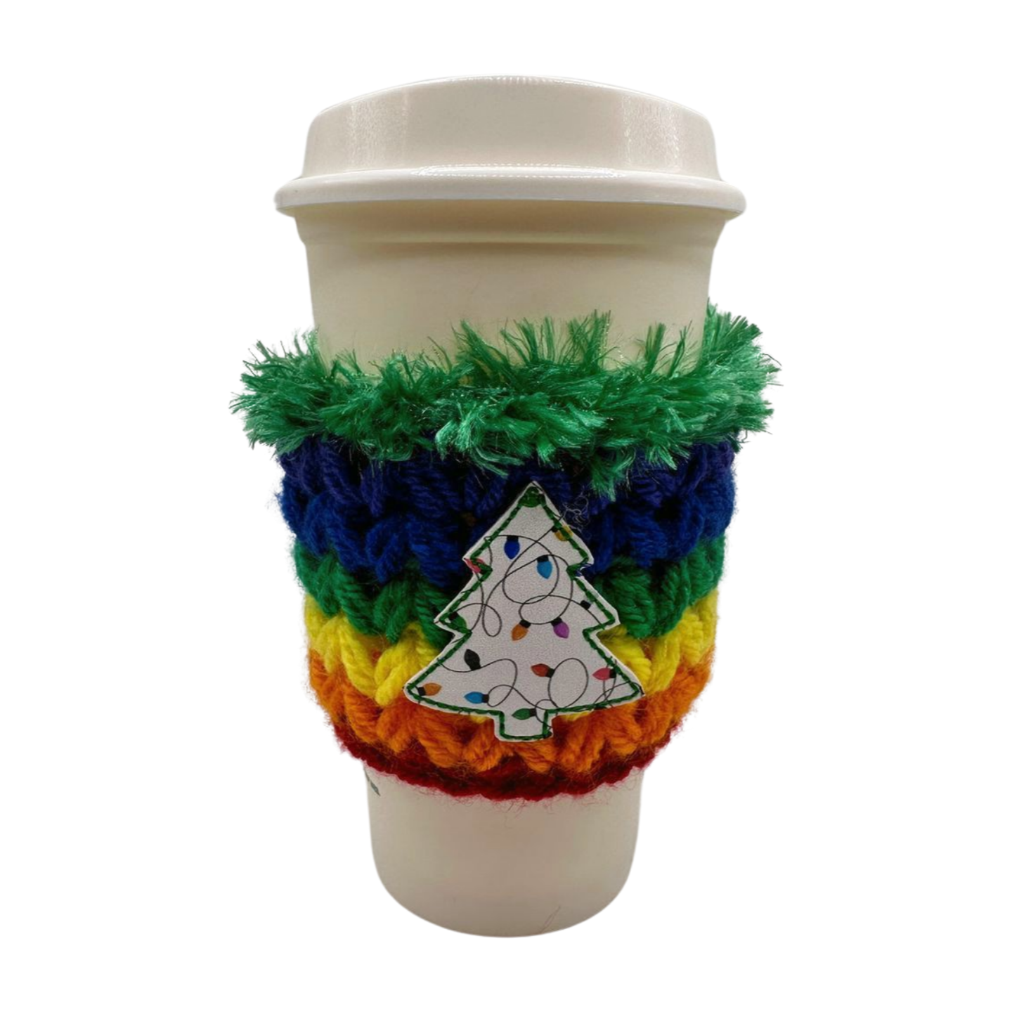 Rainbow Light Tree Coffee Cozy